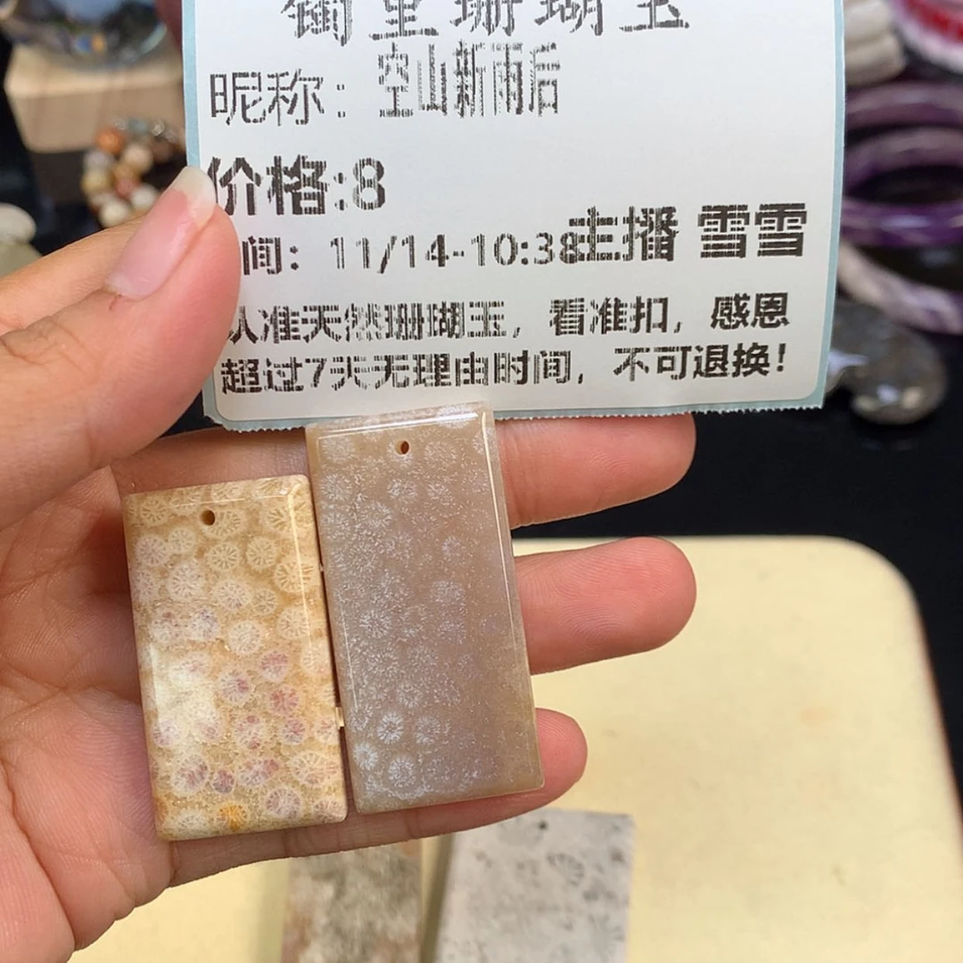 【闪购商品】颈饰未镶嵌硅化珊瑚（珊瑚玉）空***后