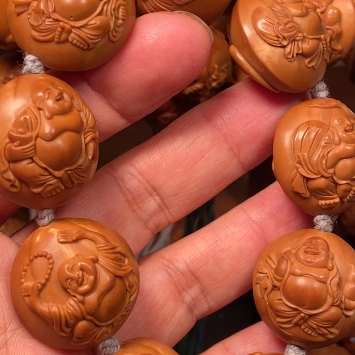 橄榄核手串/手链（*）橄榄核雕刻2.4弥勒