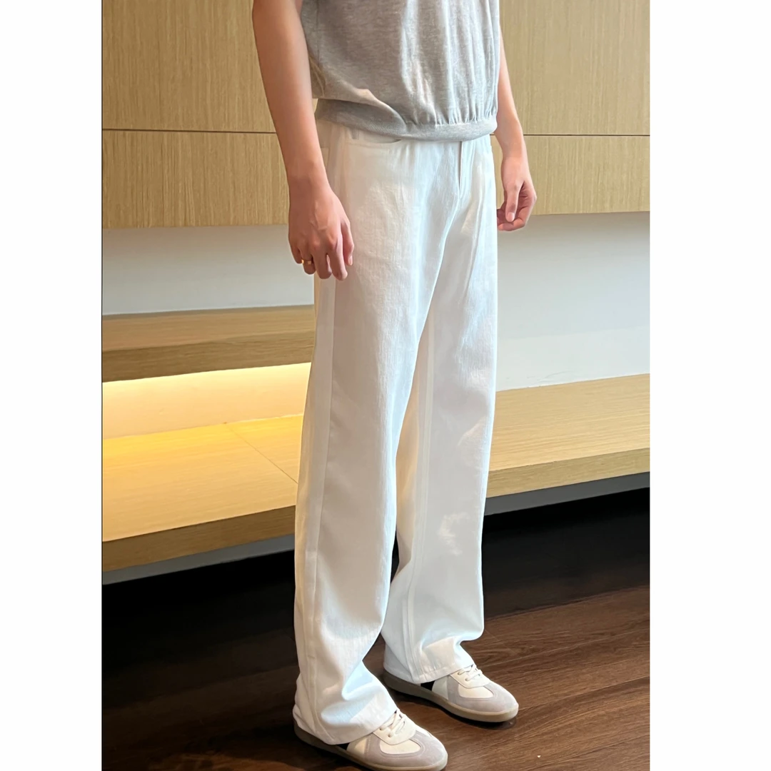 25夏【亚麻休闲裤】直筒宽松长裤中高腰休闲裤男士KW61201