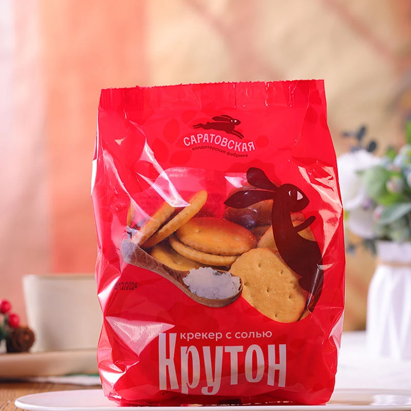 康兆优俄罗斯原装进口哈里森牌克鲁顿咸味薄脆饼干早餐代餐180g