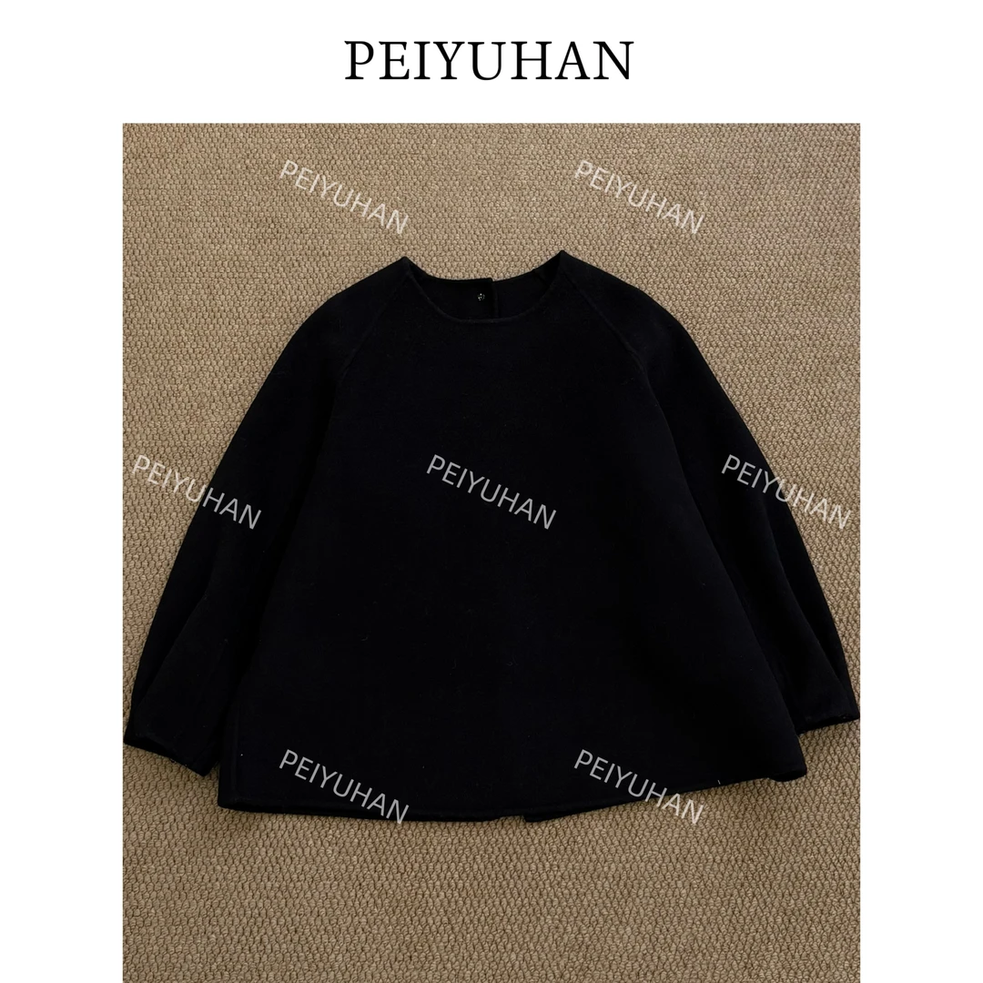 PEIERNA佩佩WA 【正反穿圆领双面羊毛大衣】外套 S1937 6126147