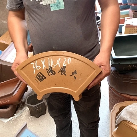 紫砂花盆手工艺品