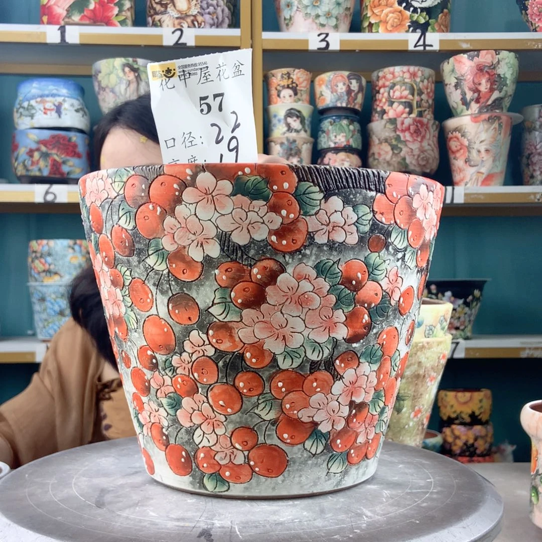 小***吖景德镇手工花盆57