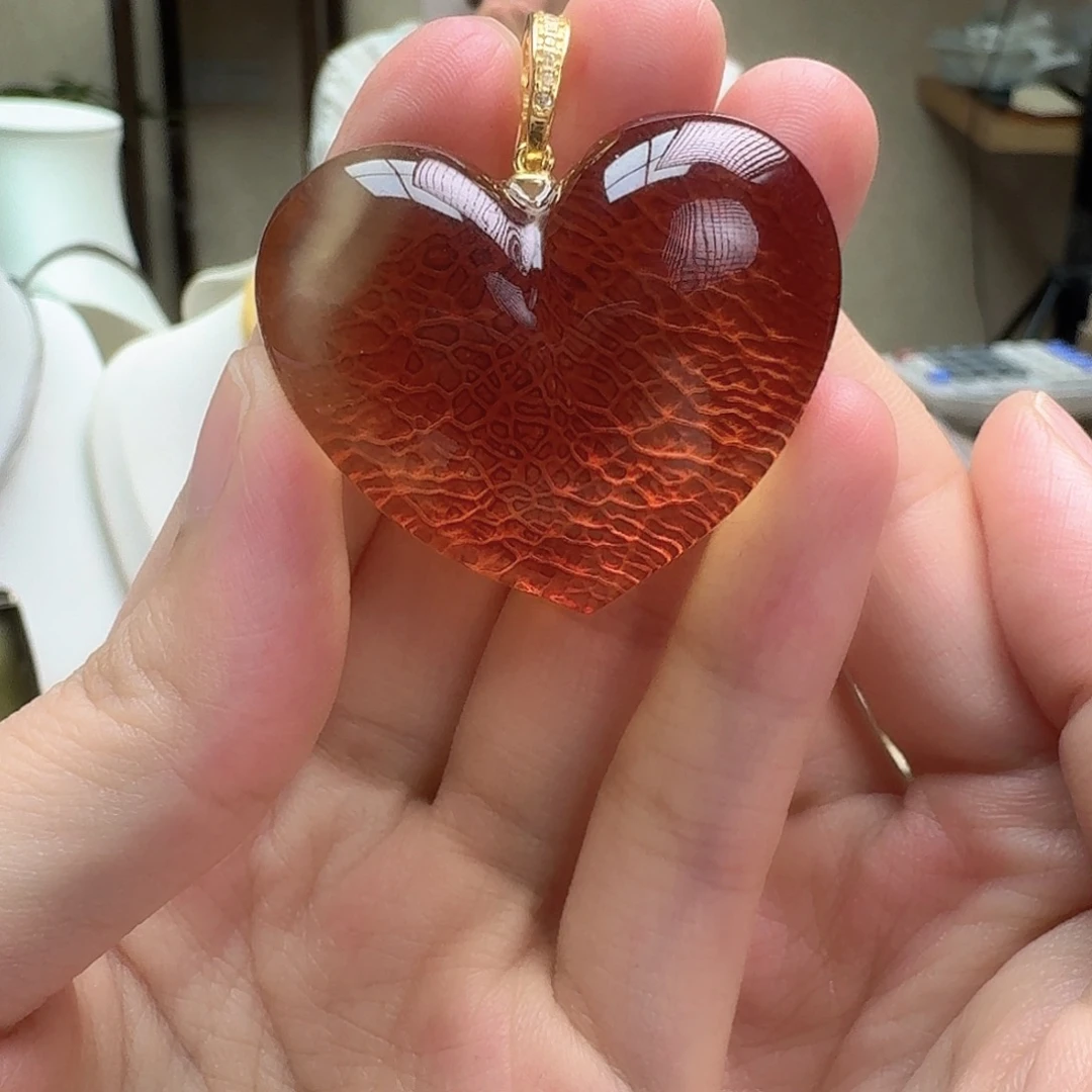 琥珀未镶嵌耳饰吊坠