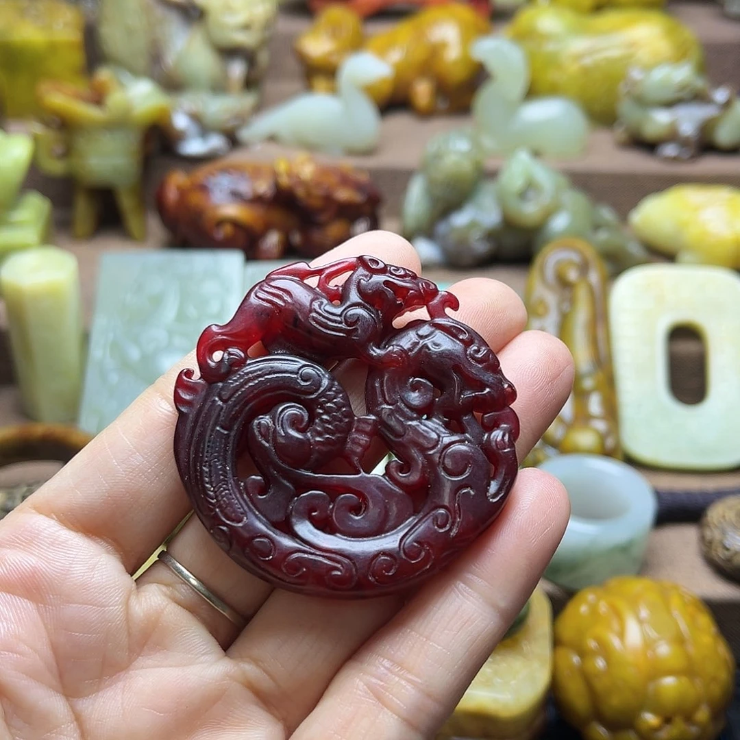 白玉菩提吊坠79，。