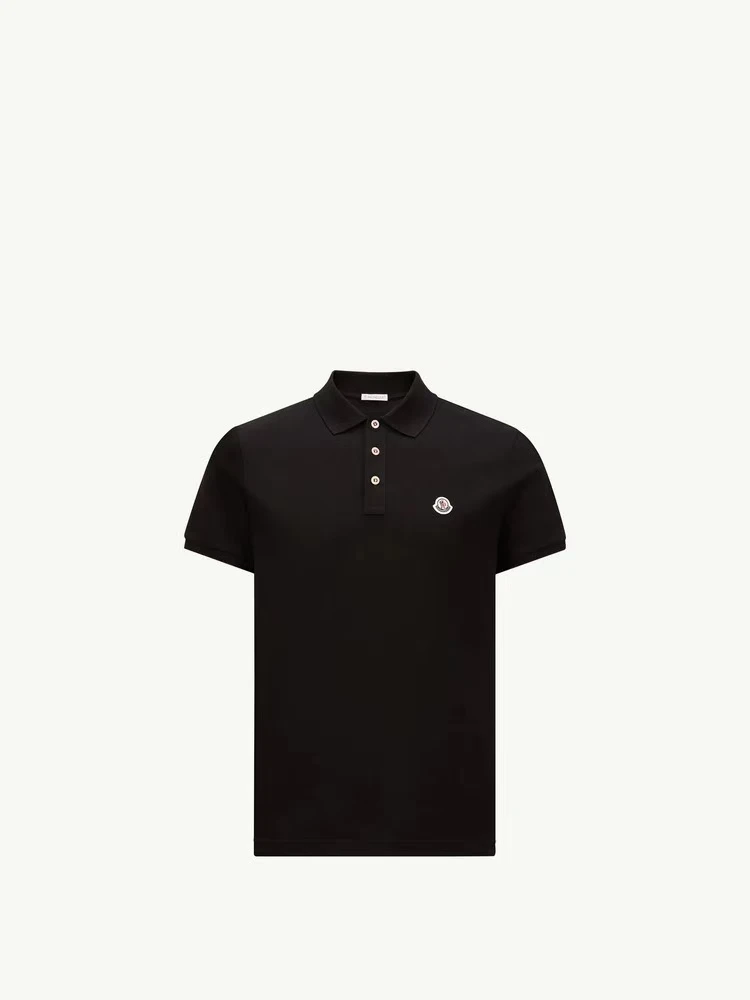 未使用 MONCLER 盟可睐男士三色彩条纽扣polo衫