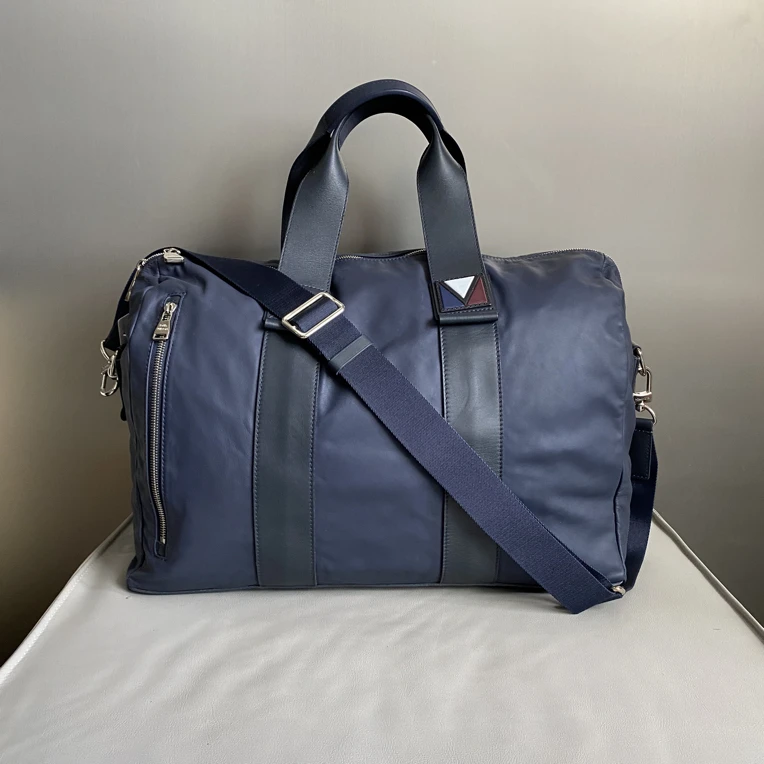 95新 LouisVuitton/路易威登 lv蓝色全皮美洲杯45尺寸旅行包zp196
