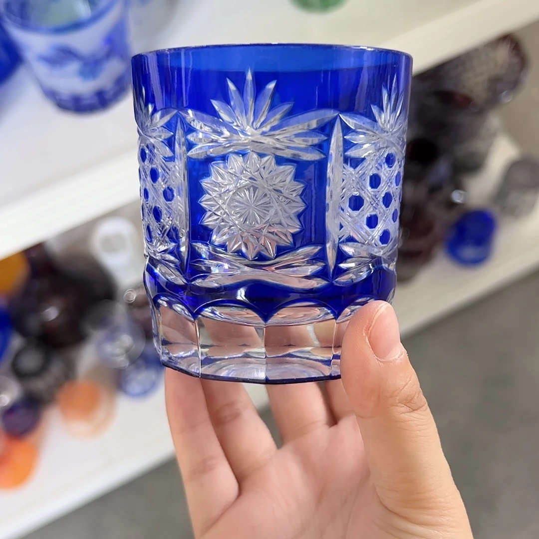 水晶玻璃高脚款微瑕一个