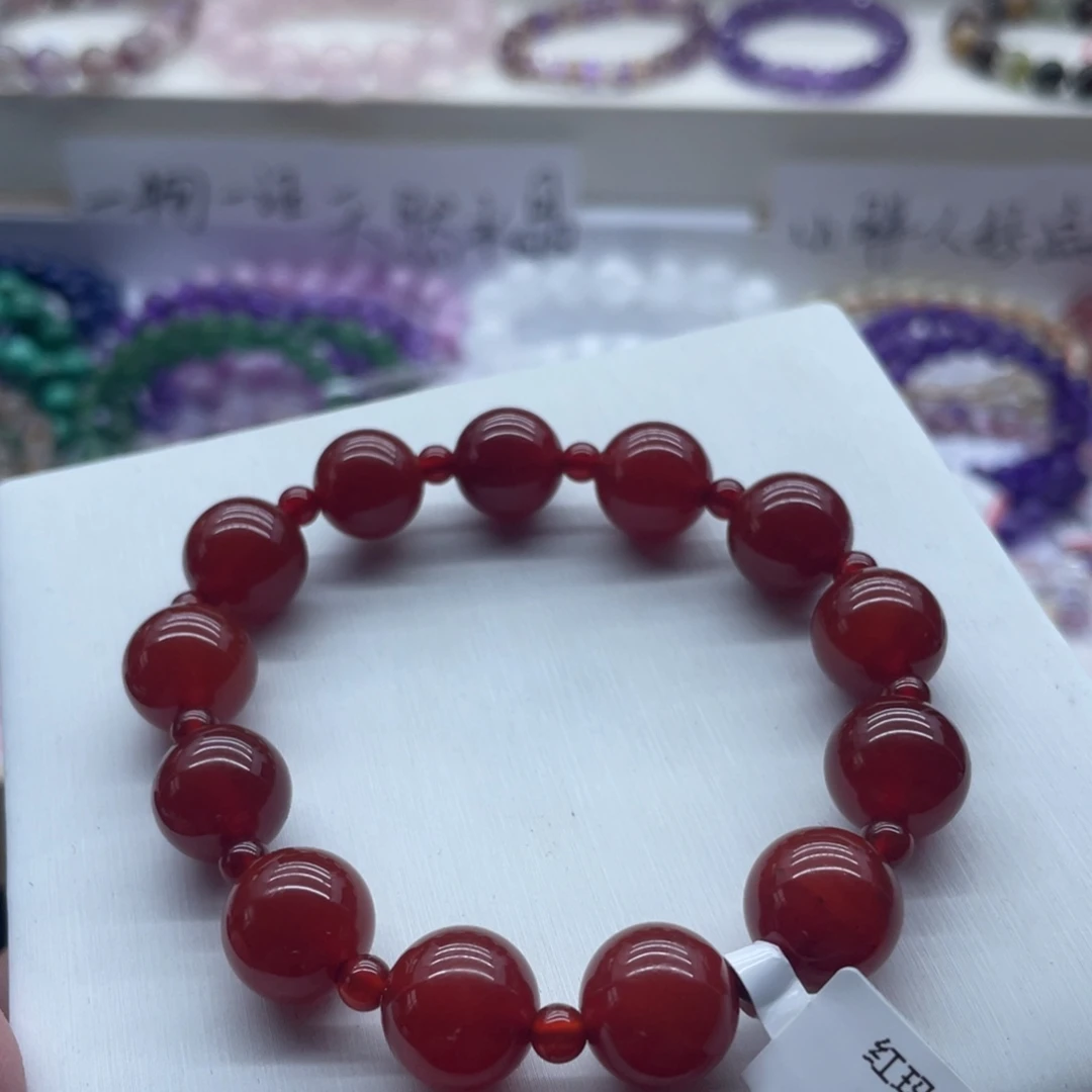 B***s未镶嵌水晶手串红玛瑙