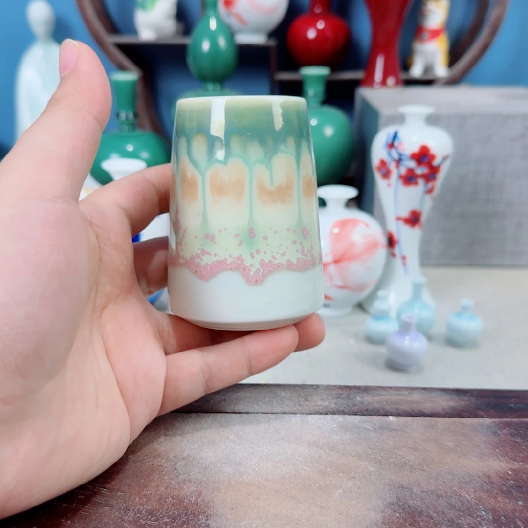 陶瓷手工小花器摆件