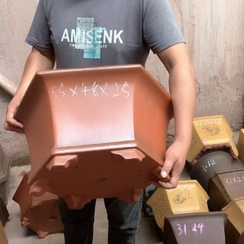 紫砂花盆手工艺品