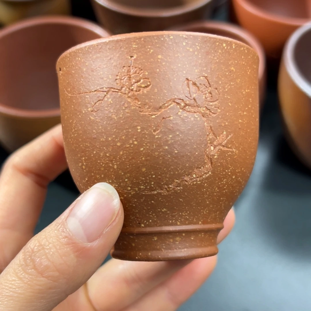 茶杯紫砂红降坡主人杯