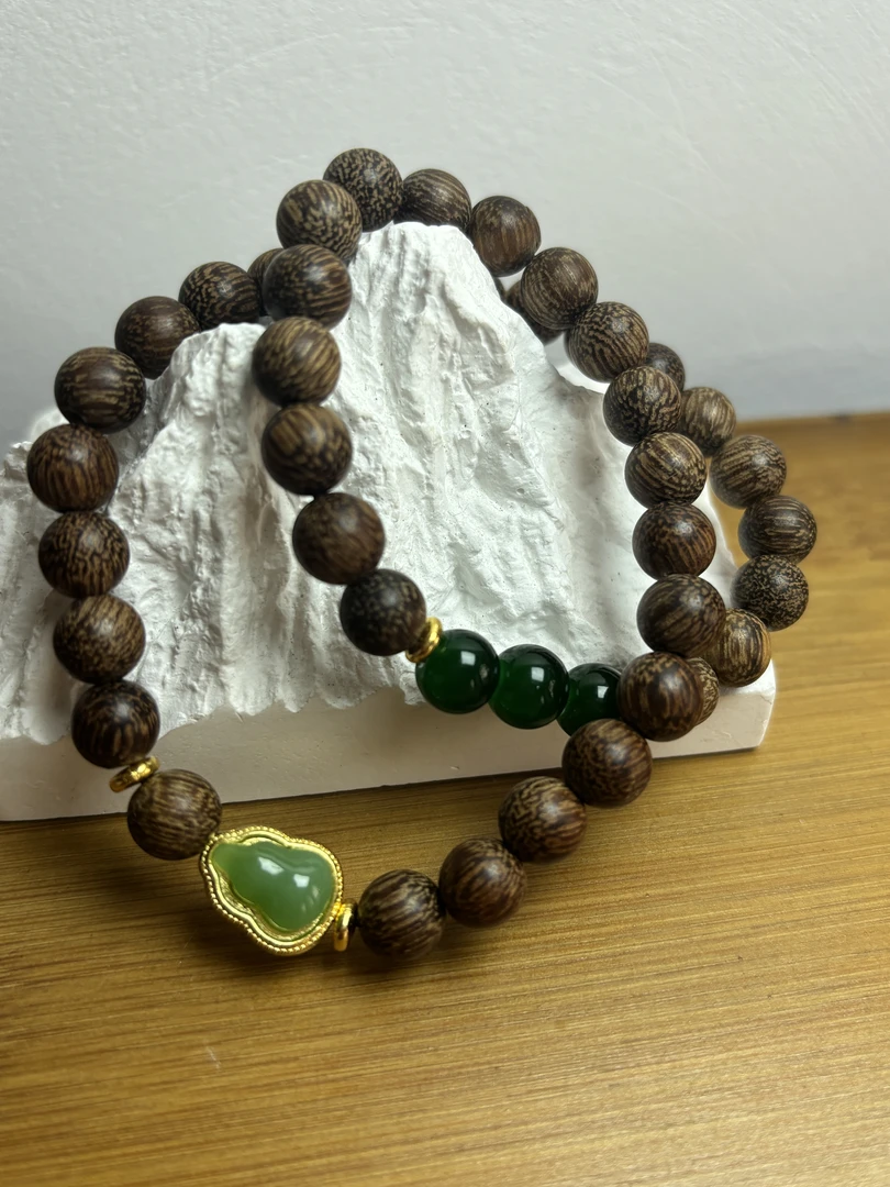 增香沉香木【福瀚精选】cx双圈带绿葫芦