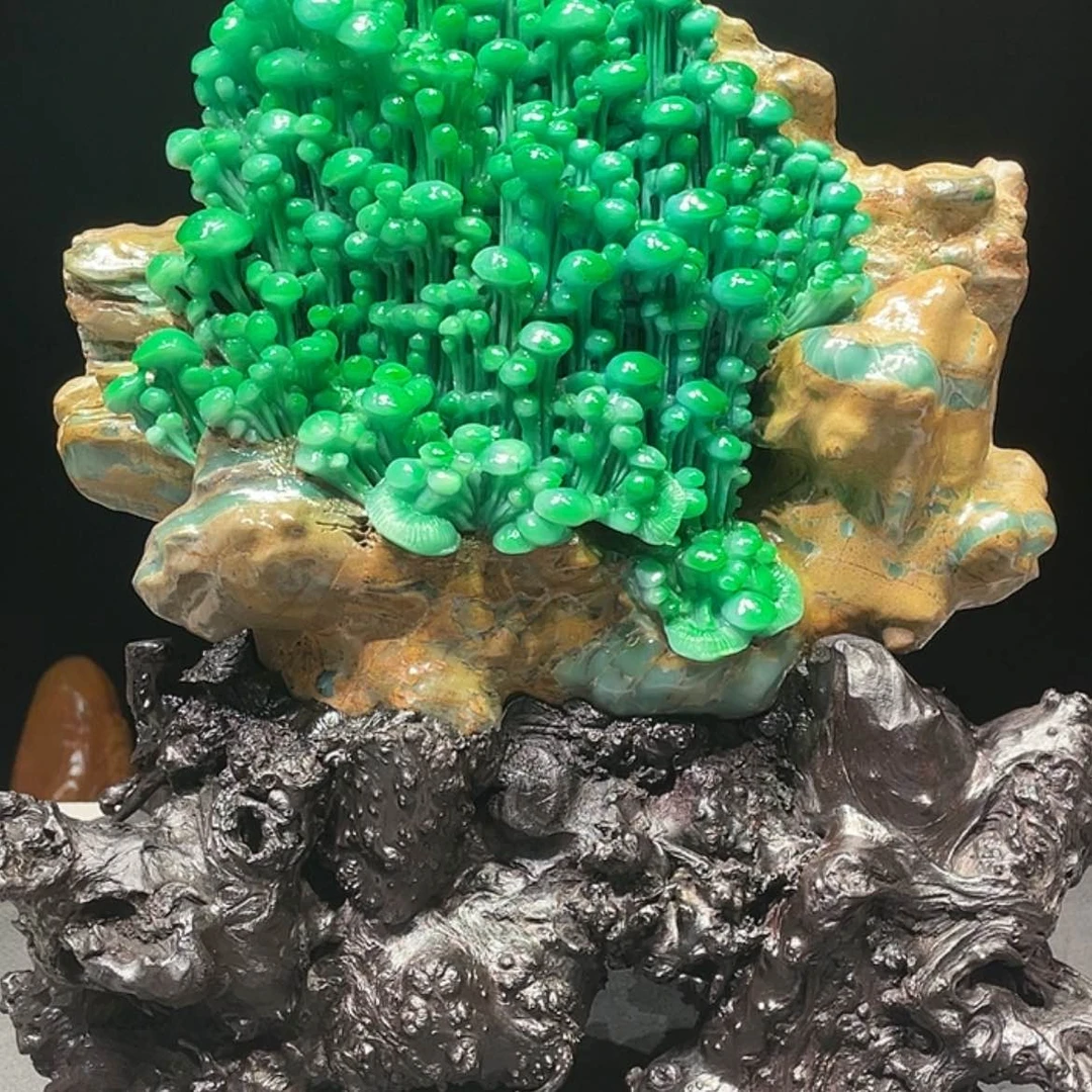 【闪购商品】寿山石明雅安绿工艺品摆件