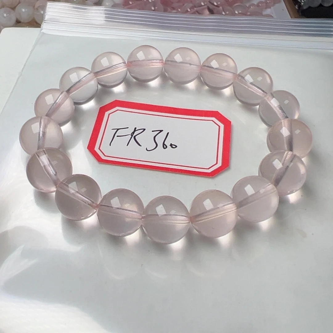 水晶手链未镶嵌十橘粉11mm左右