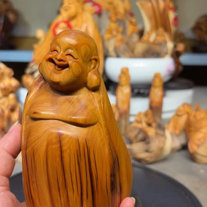 柏木太行崖柏弥勒佛