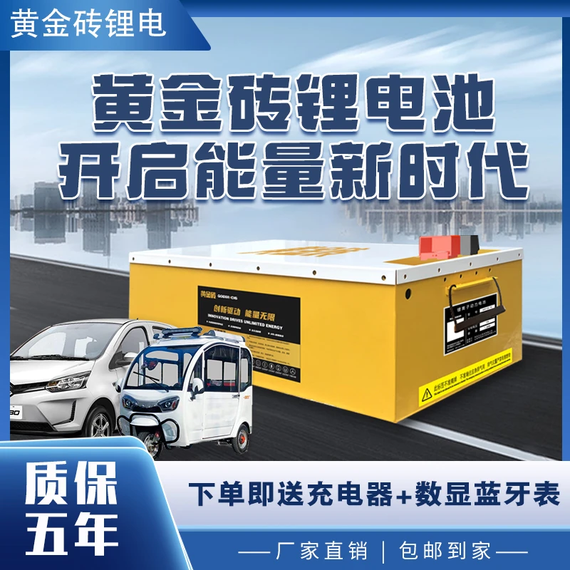 黄金砖48v90铁锂大容量电动车锂电池适用于三轮车四轮