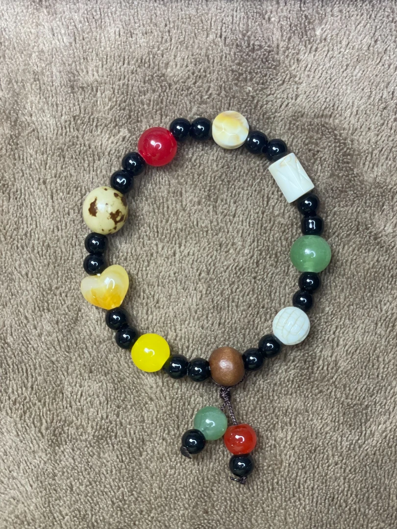 非金属玻璃手链 【一诺饰品】多宝珠款精美百搭时尚ins串珠清新饰品