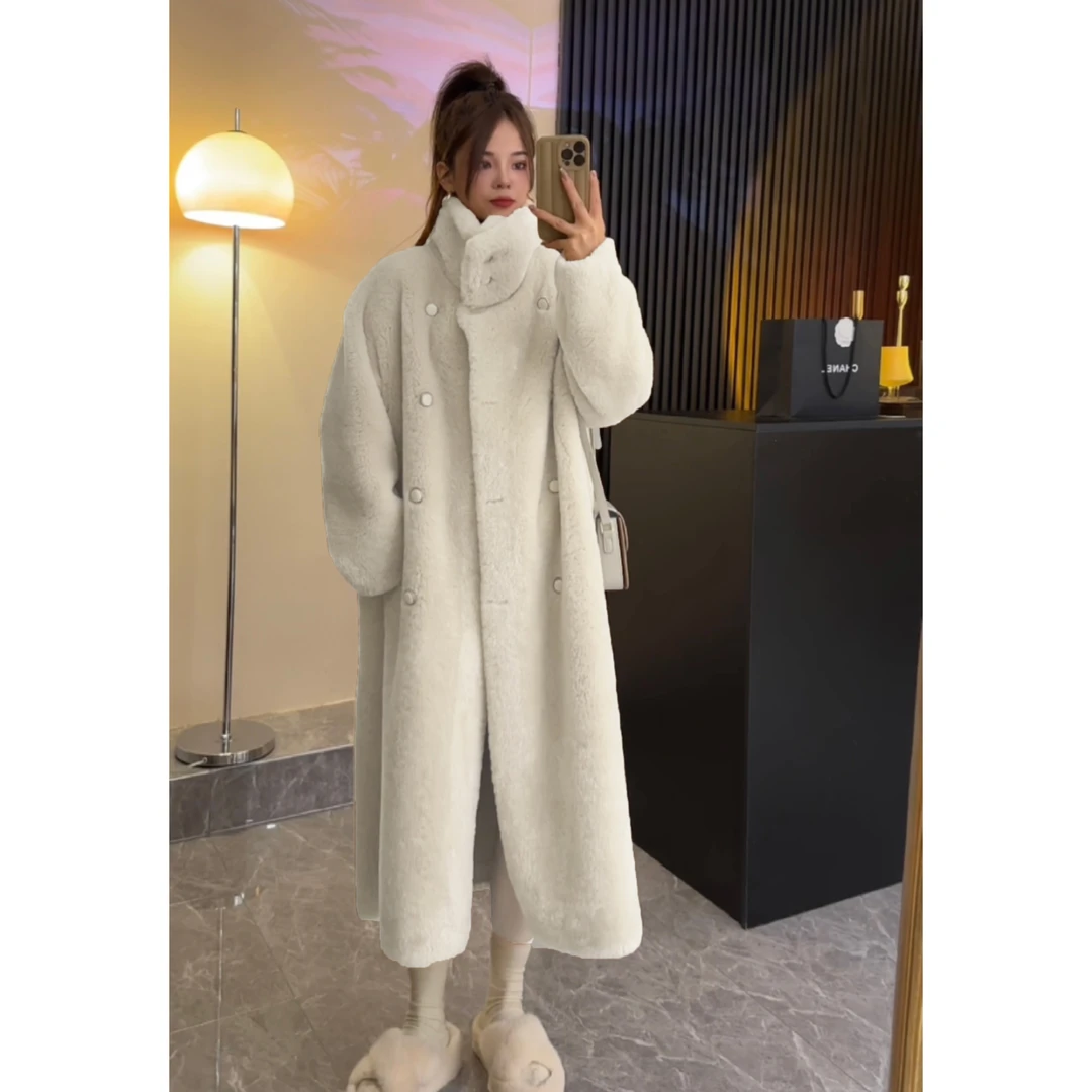 断码捡漏~~浪漫手记 / 长款幸运之星毛毛大衣3522