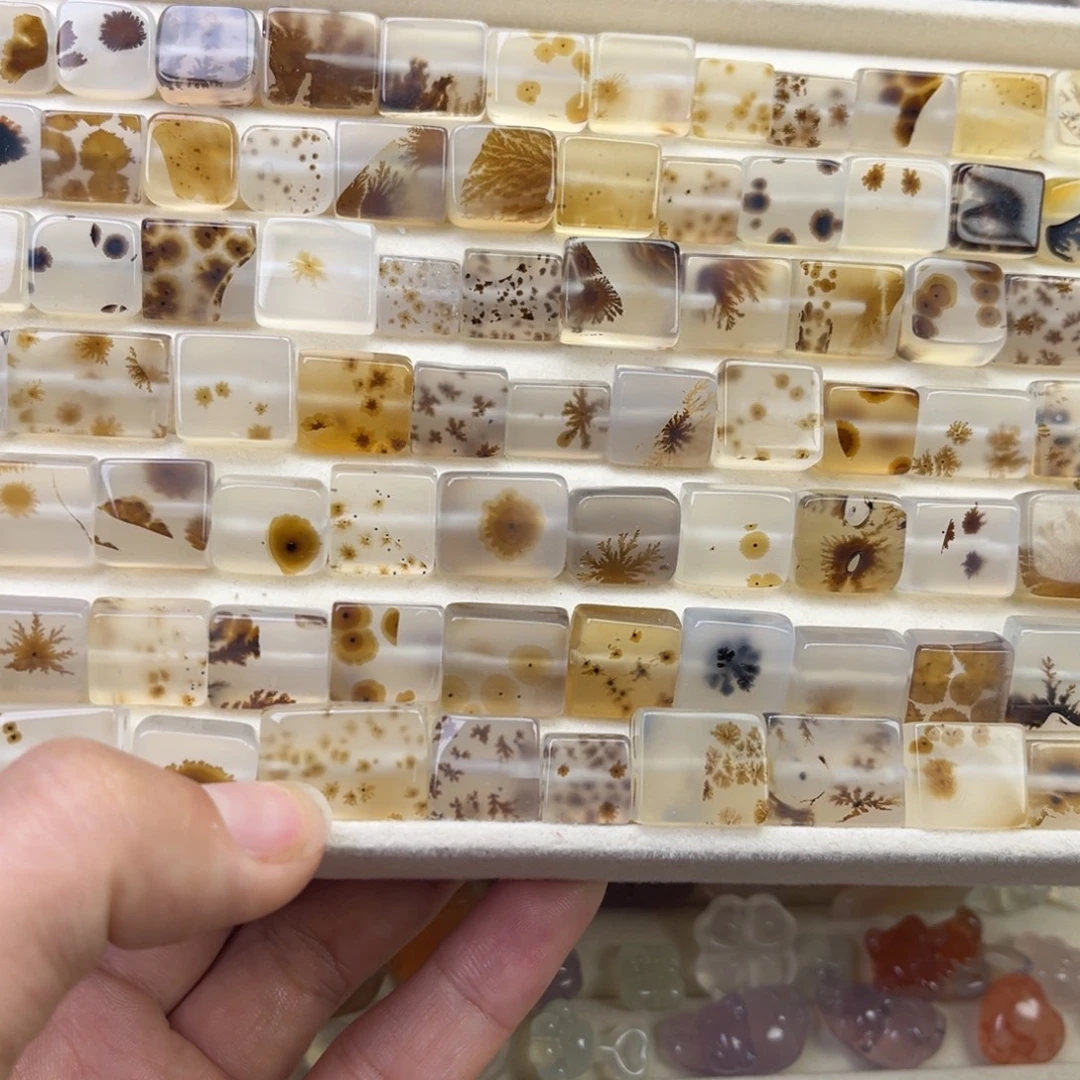 玛瑙/玉髓合金戒指方牌