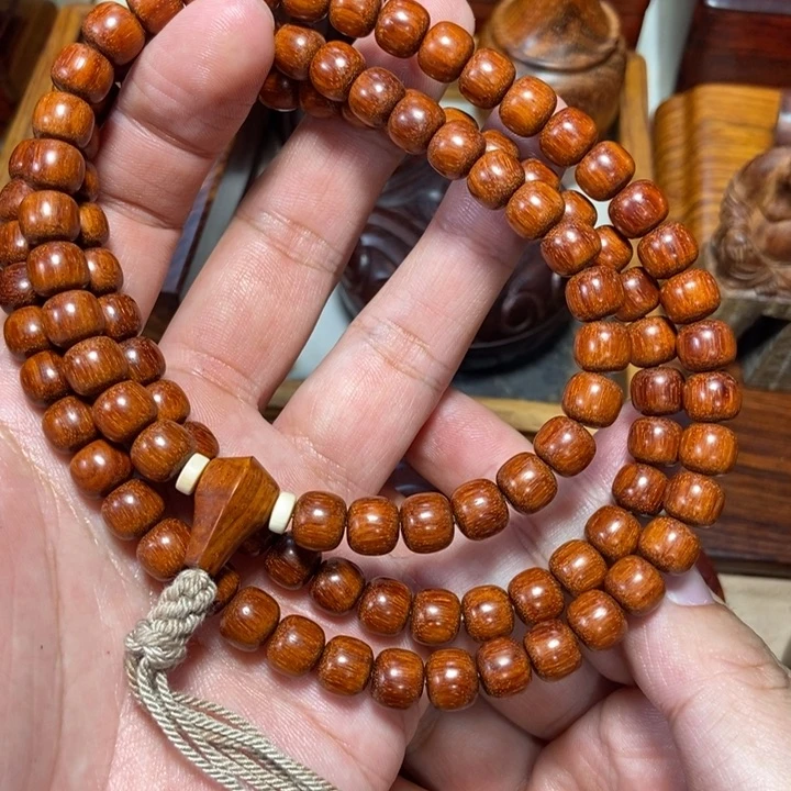 檀香紫檀（小叶紫檀）8×9老型桶珠108