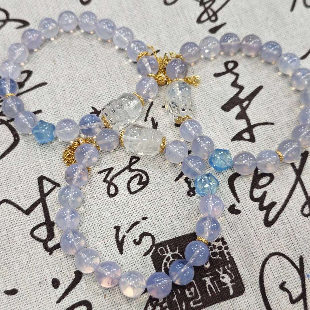 【书记甄选】原创紫玉晶单圈手链 多样性发一件 约10mm RJ5001