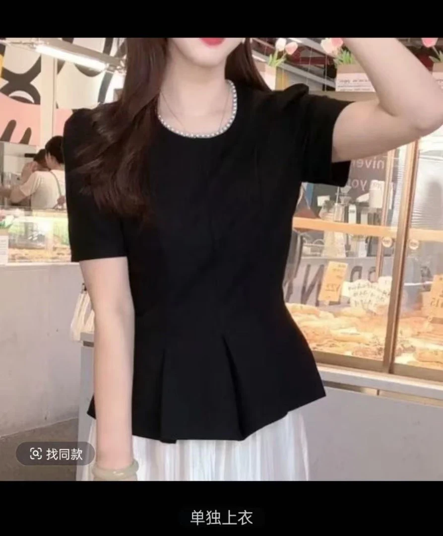 珍珠时尚收腰显瘦小衫