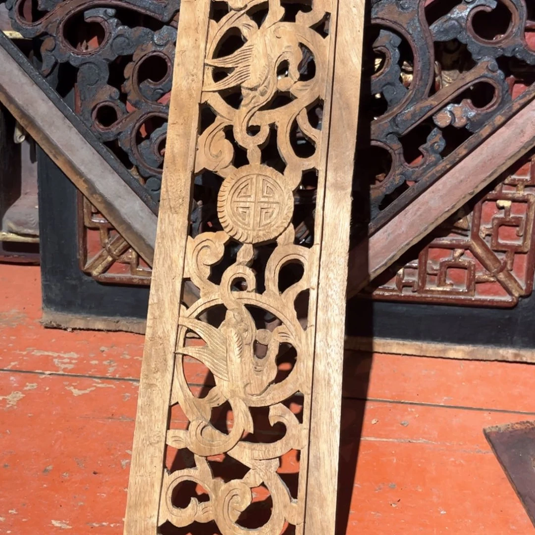 香樟木1****8老木雕老花板老屋件