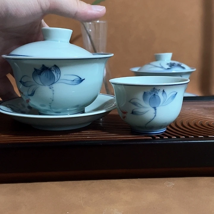 200毫升盖碗加2个杯子