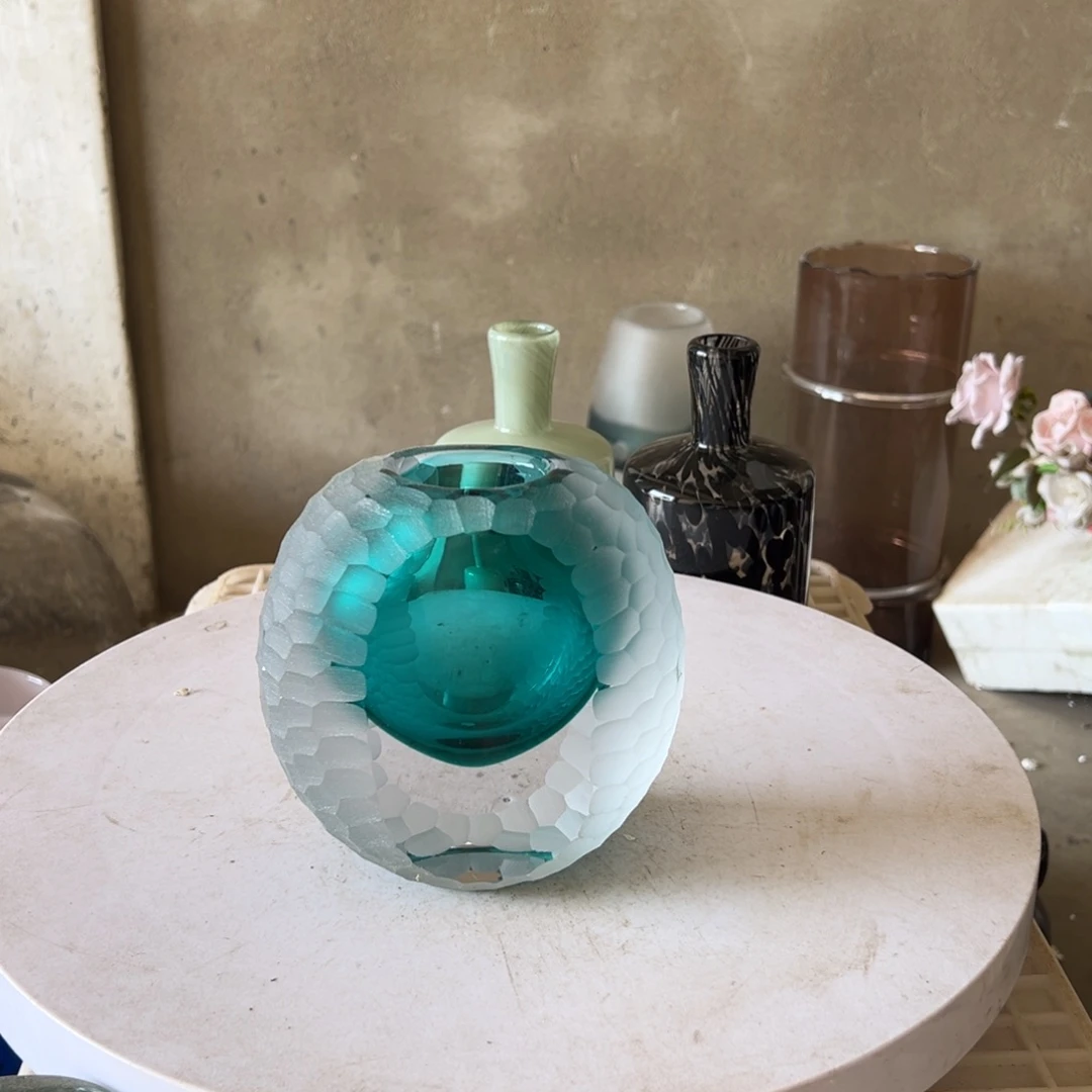 弘扬琉璃花器高度14