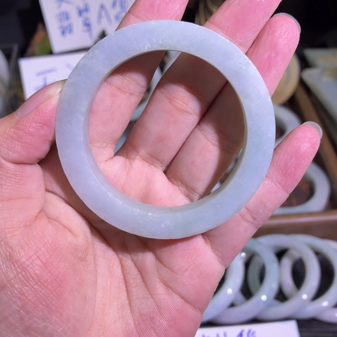 定制翡翠未镶嵌翡翠A货毛胚手镯定制