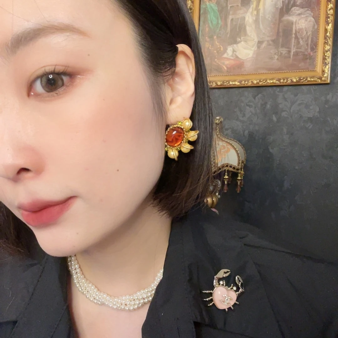 黄铜琉璃925银耳拍