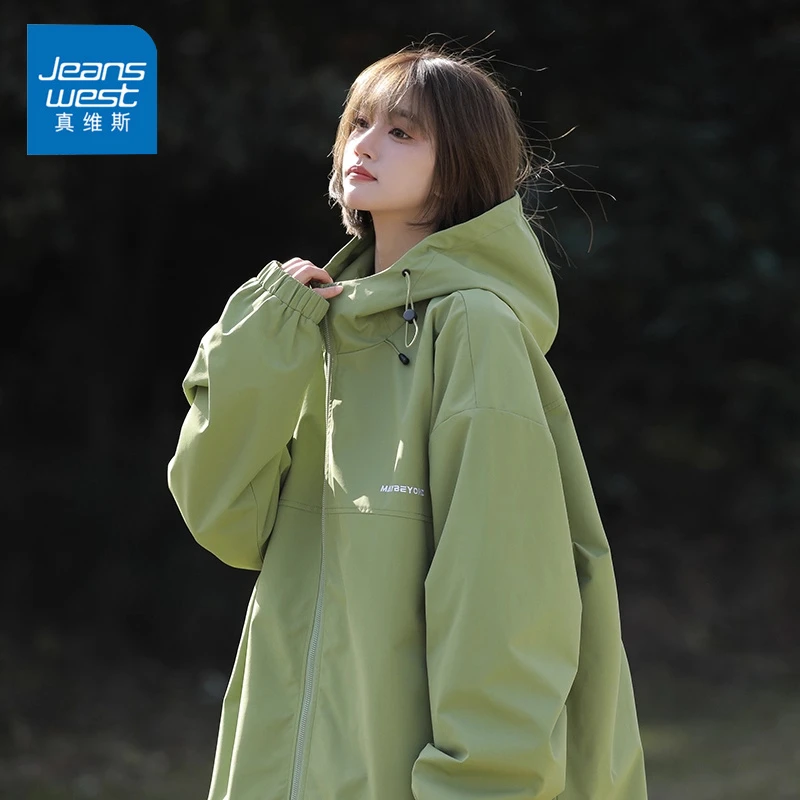 真维斯潮牌户外冲锋衣男女款2026春秋季防水防风夹克情侣高端外套