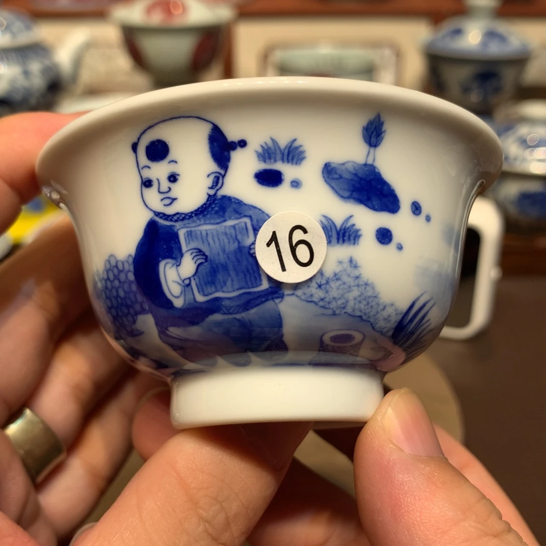 话***题16青花童子主人杯zj201