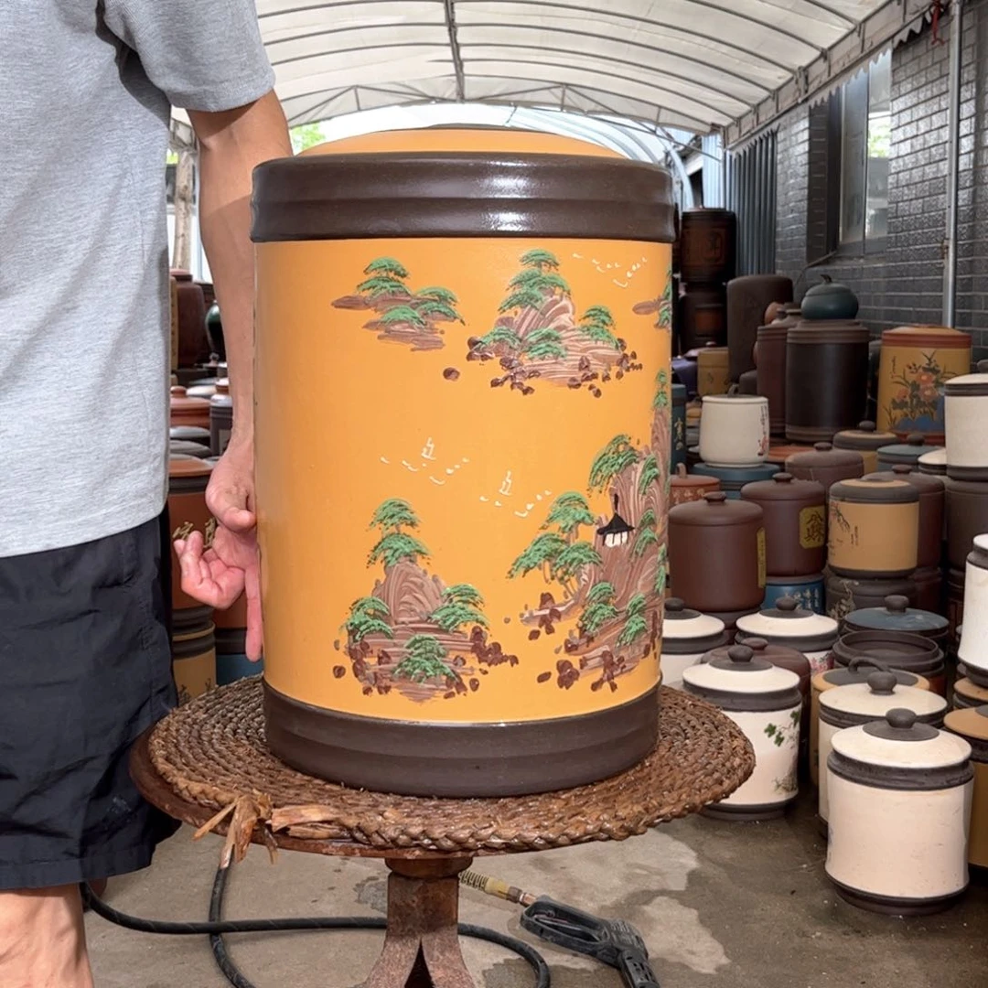 紫砂茶叶罐23 饼茶叶罐