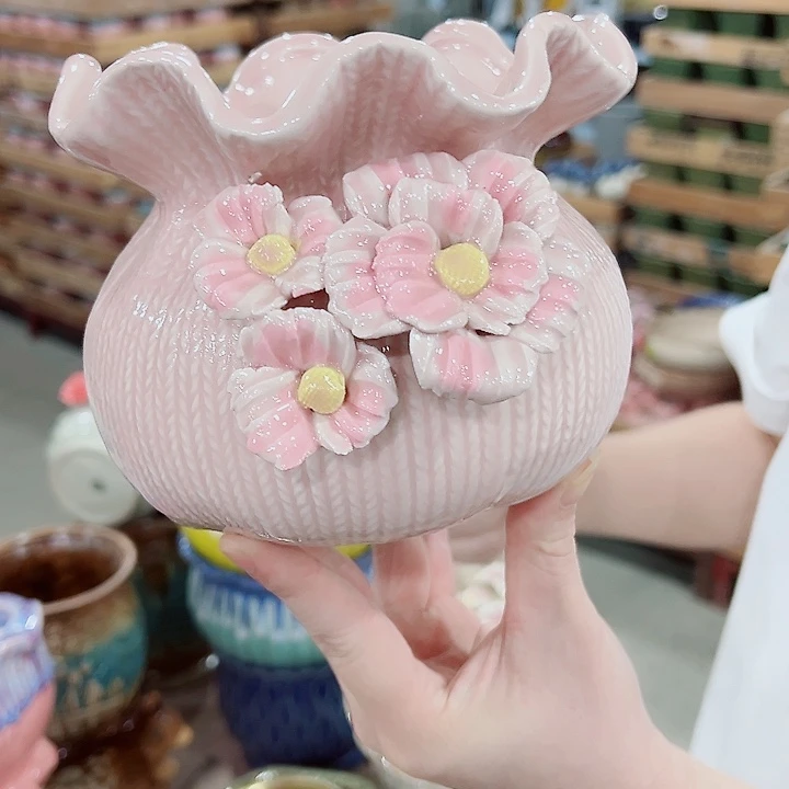 有孔，凑单福利满10元发货陶瓷多肉花盆！