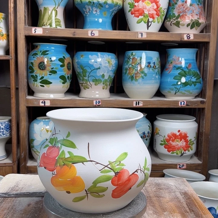 摆件钱袋子四字新款新款陶瓷