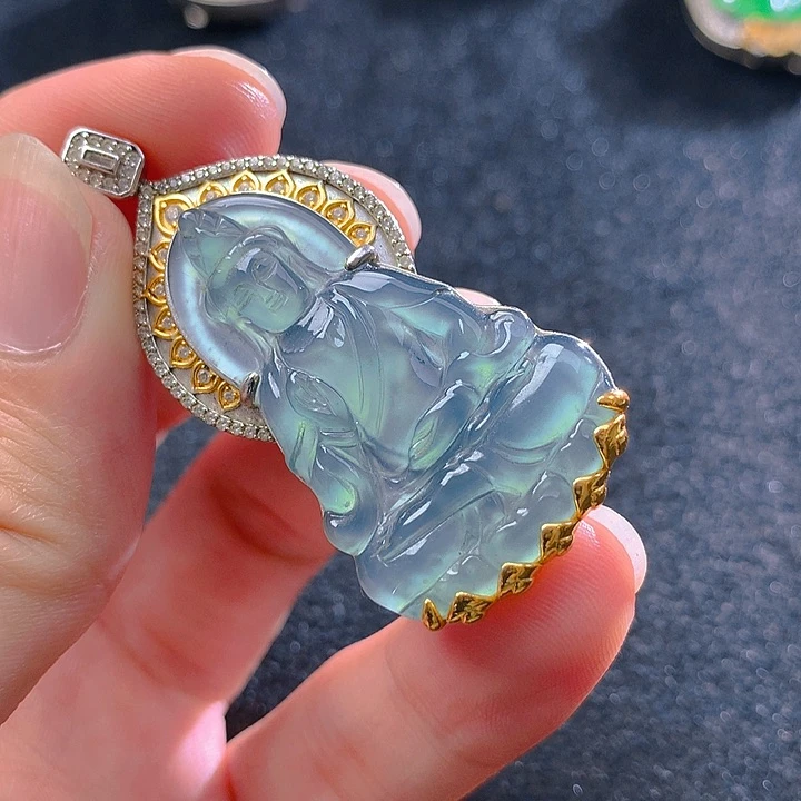 【闪购商品】翡翠银S925镶嵌颈饰翡翠