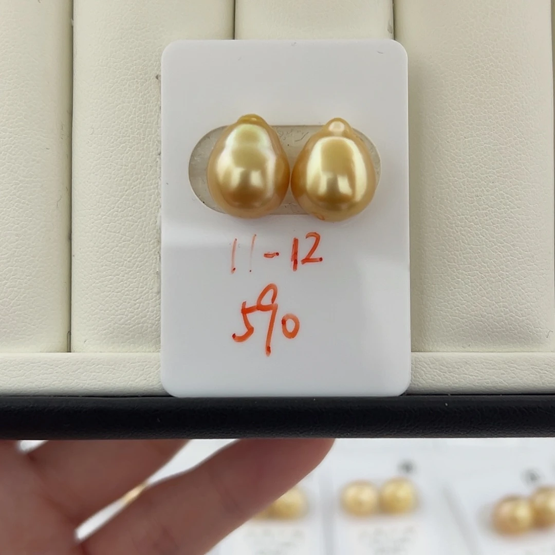 定制海水珍珠未镶嵌裸珠南洋金珠巴洛克11-12