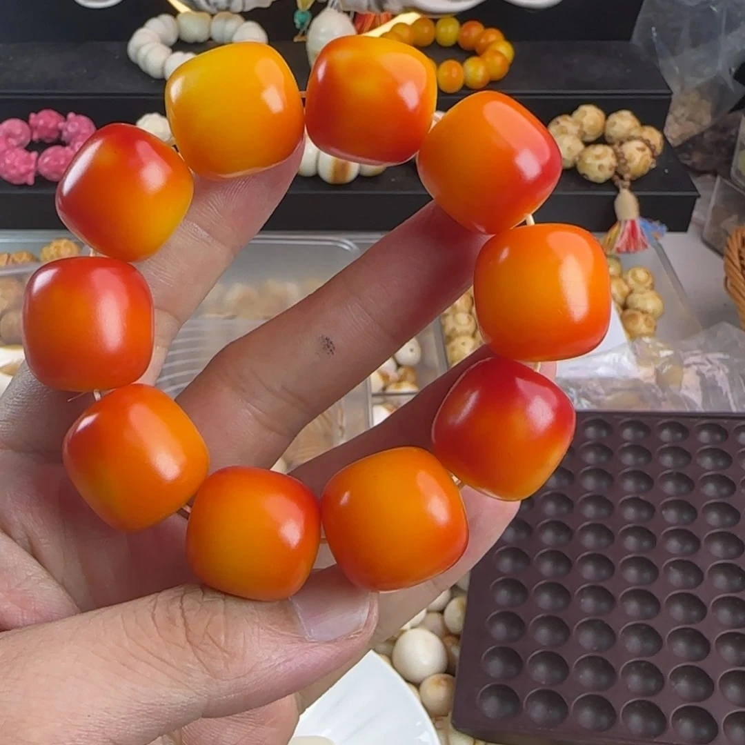 菩提根/象牙果手串瑕疵干磨橘桶手串一条无售后