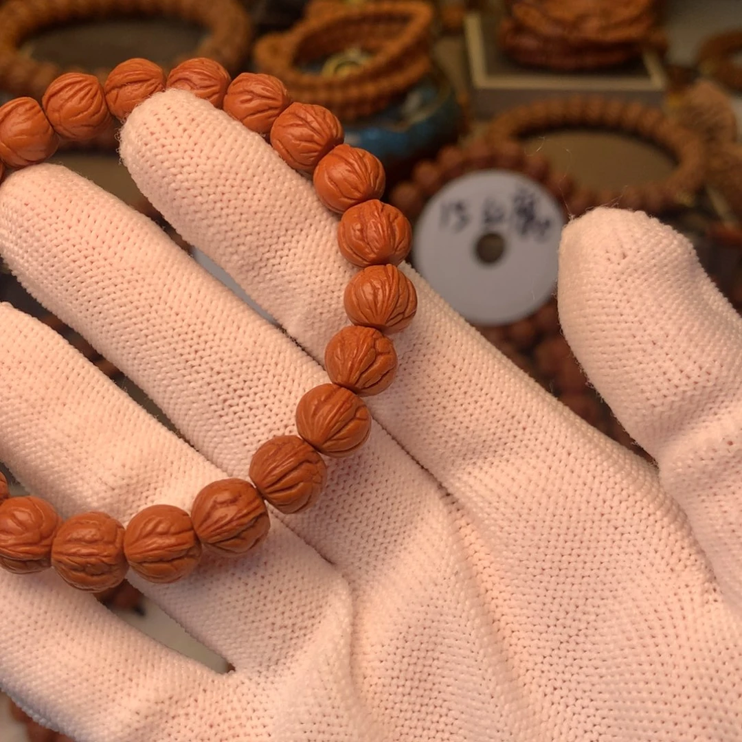 @***杜桃核手串秦岭龙纹