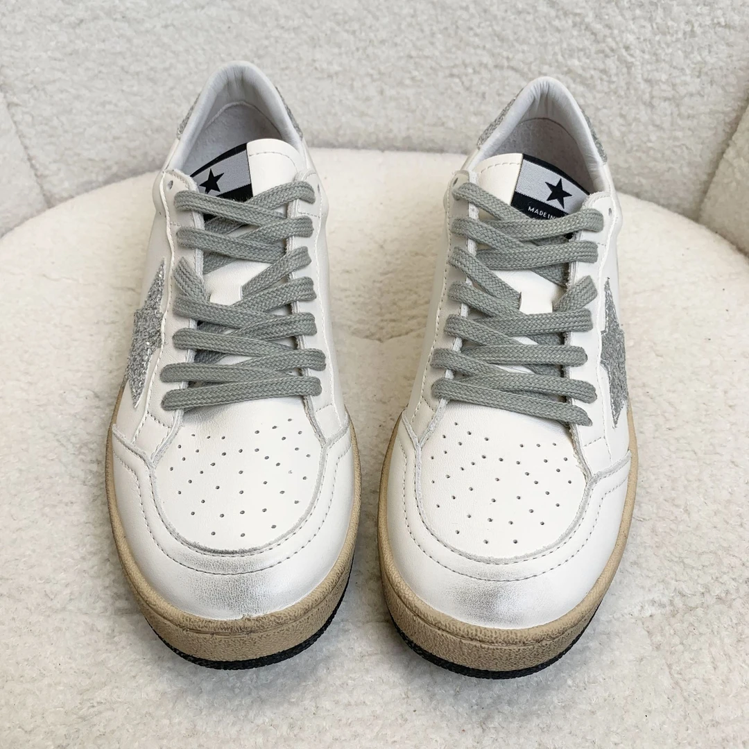 亮片复古星星做旧小脏鞋休闲鞋女内增高脏脏鞋