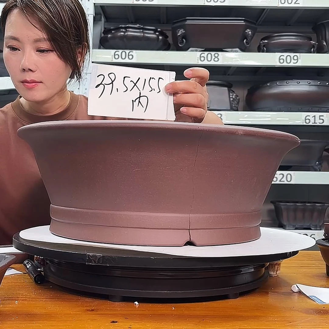 山***泉紫砂花盆宜兴紫砂10号