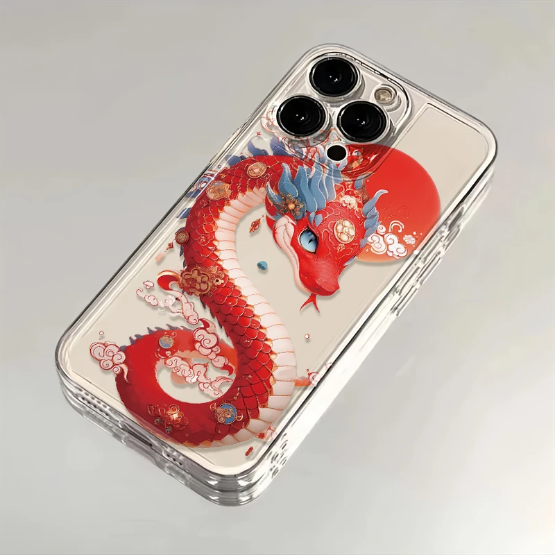 红日祥云蛇适用iPhone16小米15华为苹果14promax手机壳12太空MT