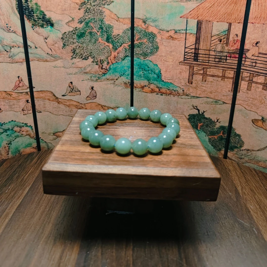 N和田玉圆珠手串（卡10）0281