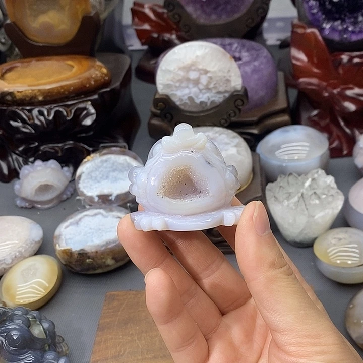 未镶嵌紫晶摆件金蟾