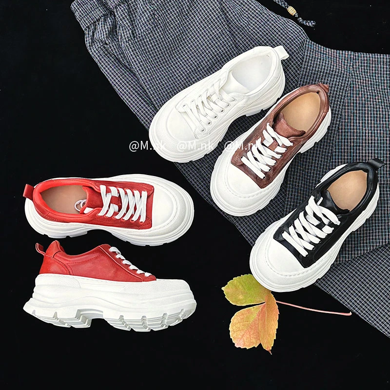 【M.nk HOME】麦昆MQ6cm松糕厚底鞋马皮老爹鞋潮鞋增高休闲女鞋533