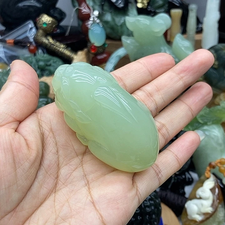 未镶嵌岫玉手把件