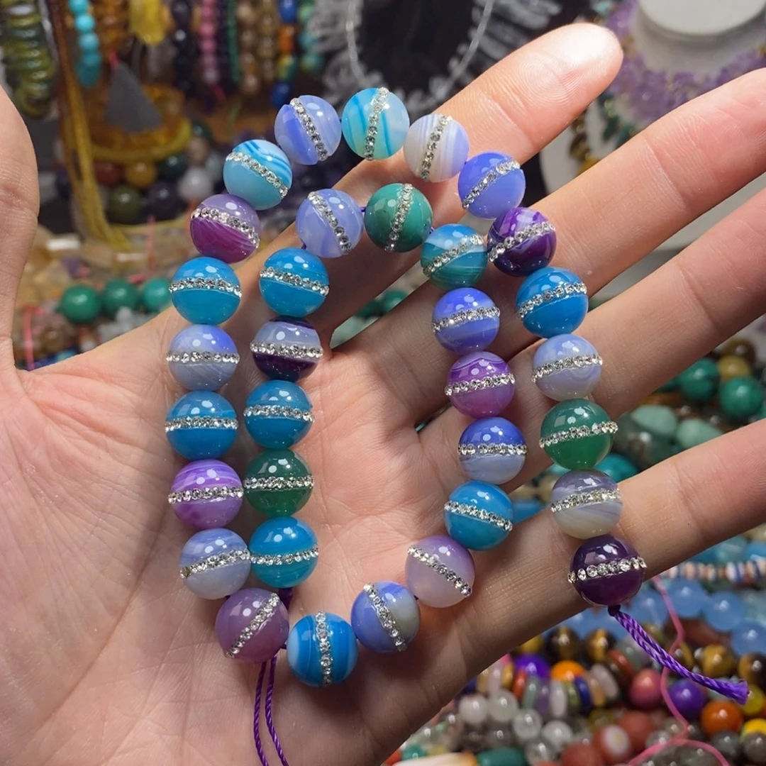 未镶嵌，玛瑙一线12mm，石英质玉