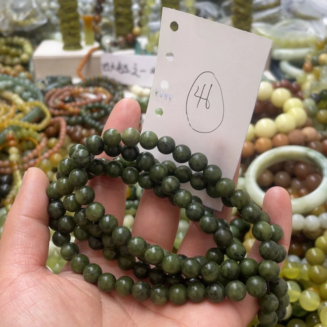 蛇纹石玉手链未镶嵌